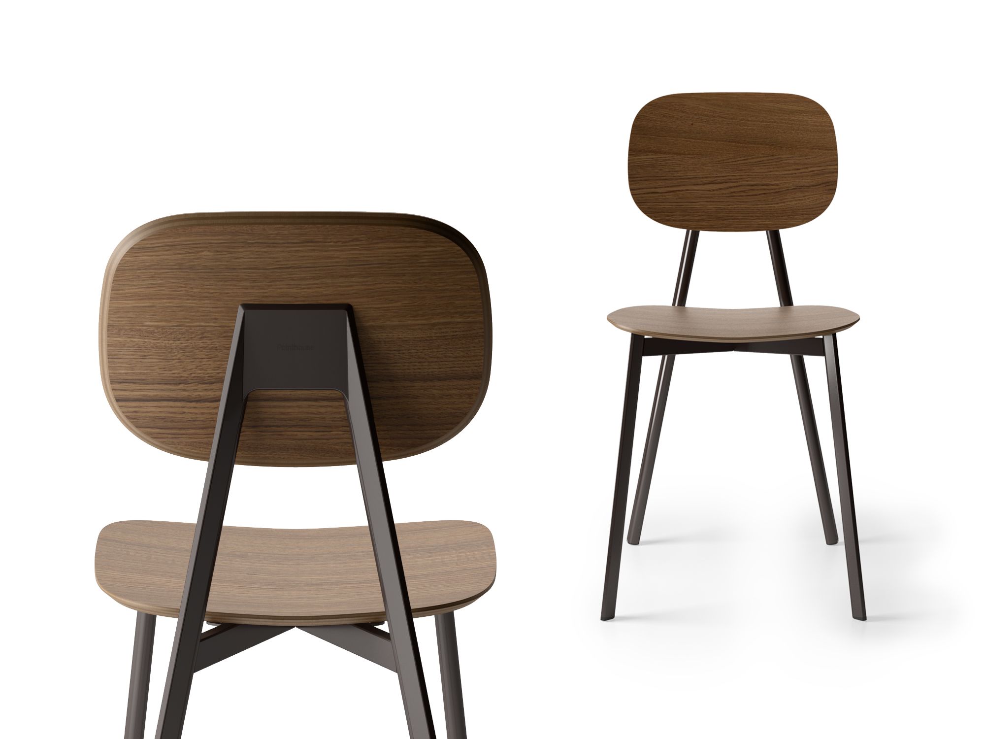 Деревянный стул с открытой спинкой Pointhouse ARCH-00056064 - Вид №1