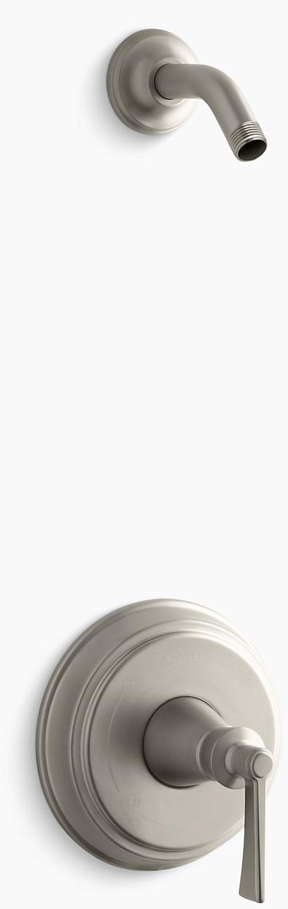 KOHLER Клапан для душа Archer Rite-Temp с рычажной ручкой, без насадки для душа K-TLS11078-4-BN 