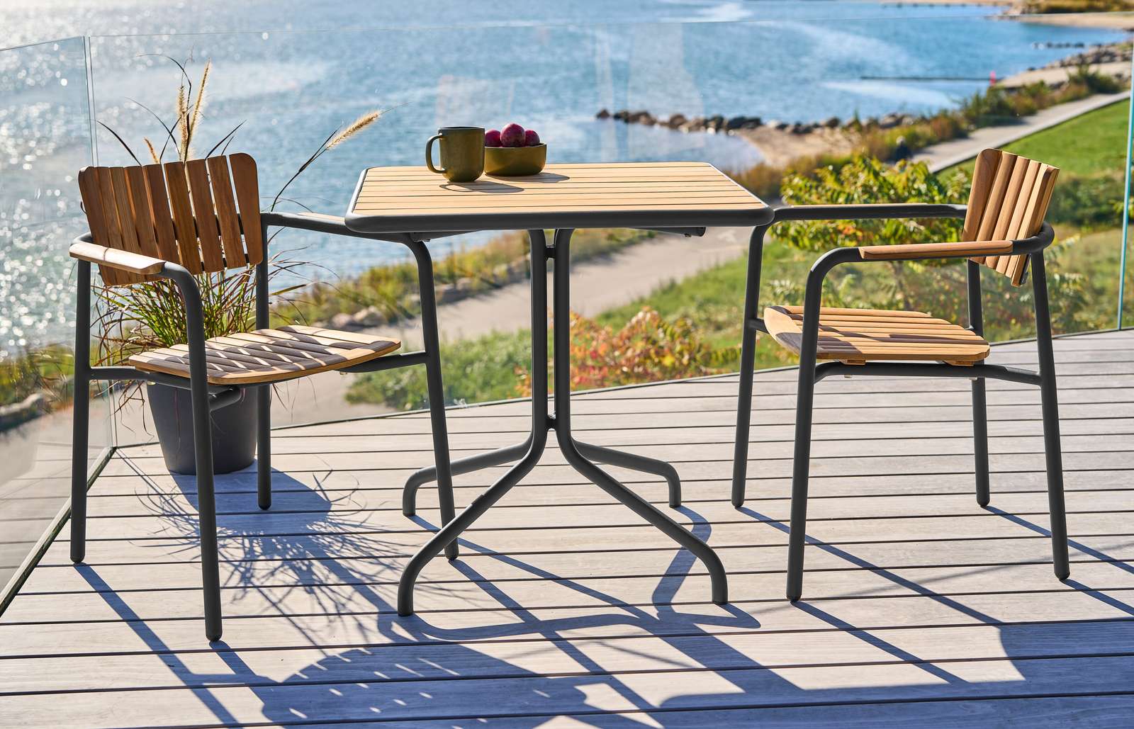 Алюминиевый и ТИК штабелируемый садовый стул с подлокотниками Mindo Mindo 119 ARCH-00017726 - Вид №2