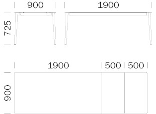 Pedrali Стол раздвижной прямоугольный из ясеня Malmö Tml - Вид №4