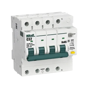 Дифференциальный автомат DEKraft ДИФ-103 для комплексной защиты электросети 89380940