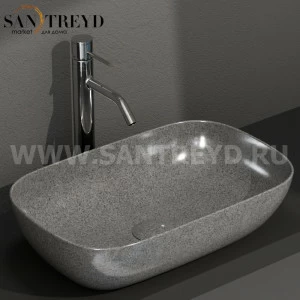 B6R60PG Накладная раковина на столешницу  прямоугольная Ceramica Globo T-EDGE