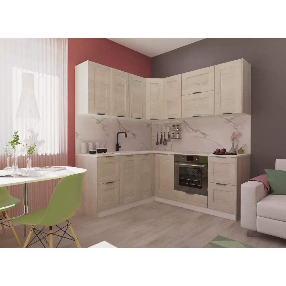Фасад кухонный DELINIA ID Касли 32.8×76.5 см в стиле светлое дерево 86880990 STLM-1539191 - Вид №7