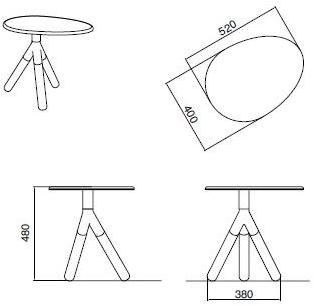 Scarabeo Ceramiche Низкий журнальный столик Cross sun-id-1454560 - Вид №3