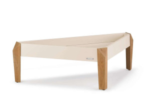 Алюминиевый треугольный садовый столик с порошковым покрытием