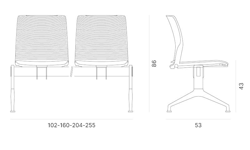 Стул для зала ожидания Quadrifoglio Group дизайн-офис ARCH-00087820 - Вид №4