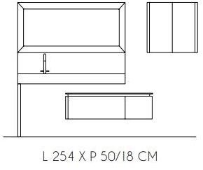 Ideagroup Подвесной умывальник с тумбой и зеркалом Dolcevita by aqua sun-id-1426631 - Вид №1