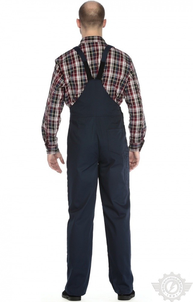 65642 Полукомбинезон "Эксперт-2" темно-синий  Летняя спецодежда  размер 64-66/170-176  - Вид №5