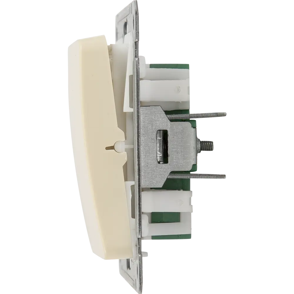 Выключатель встраиваемый Hegel Мастер 2 клавиши с индикатором цвет слоновая кость STLM-2175474 - Вид №3