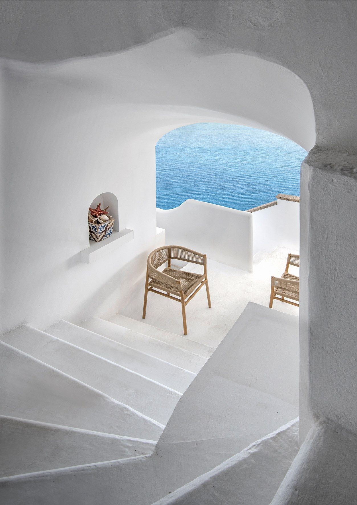 Штабелируемый садовый стул из тика и веревки Ethimo ARCH-00103677 - Вид №9