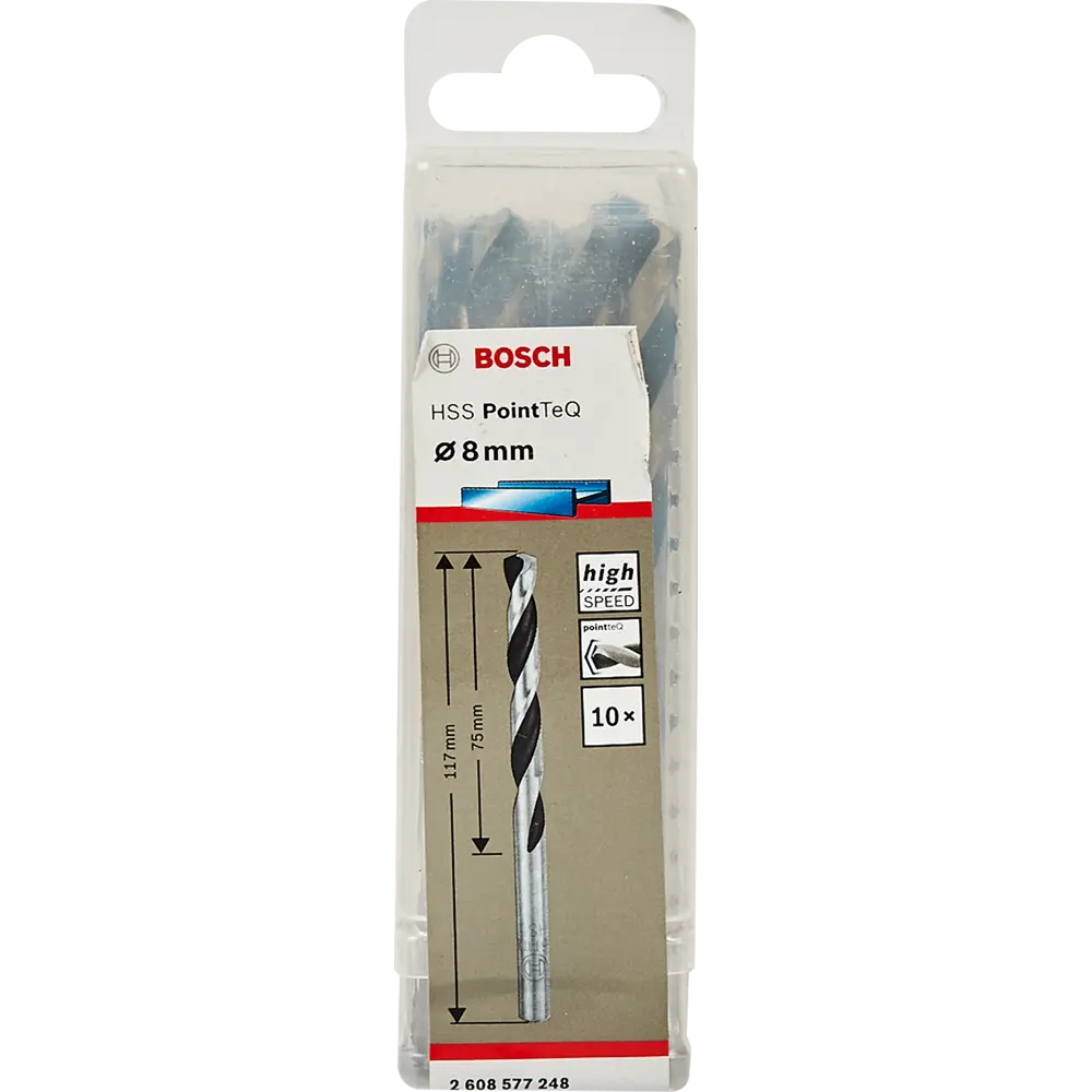 Набор свёрл по металлу Bosch PointTeQ 8x117 мм, 10 шт. 83433530 STLM-2159662 BOSCH PROFESSIONAL  - Вид №3