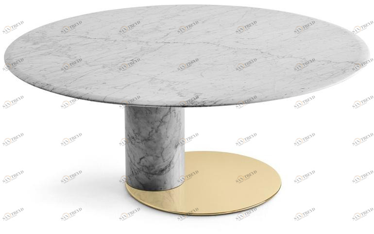 Gallotti&Radice Овальный стол из каррарского мрамора Oto sun-id-1475466