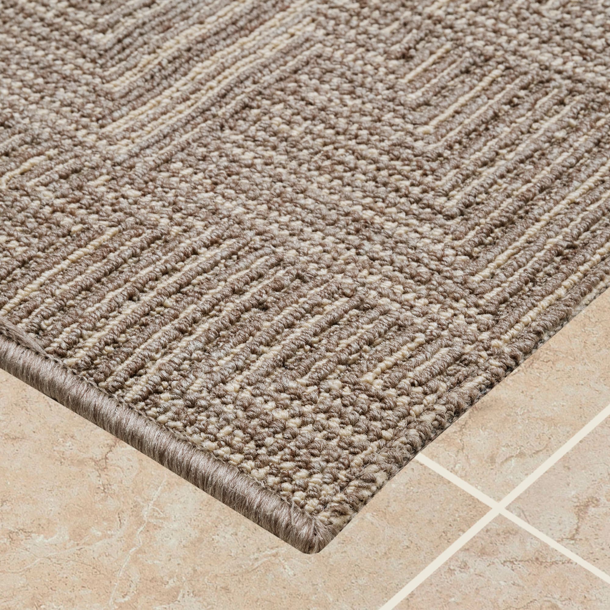 82207850 Коврик «Polar», 133x190 см, полипропилен, цвет мокко/бежевый Santreyd  - Вид №1