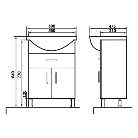 O-mebel напольная тумба Софи-60 Белый ORANGE sun-id-1517199 - Вид №5