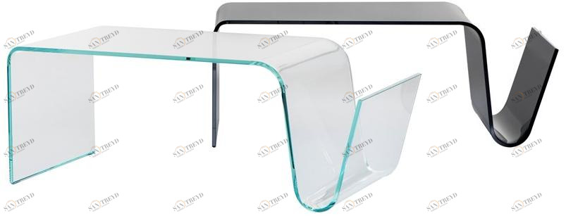 Tonin Casa Низкий стеклянный журнальный столик с журнальной стойкой sun-id-1360577