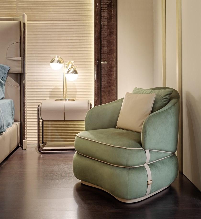 Turri Бархатное кресло с подлокотниками sun-id-1386384 - Вид №2