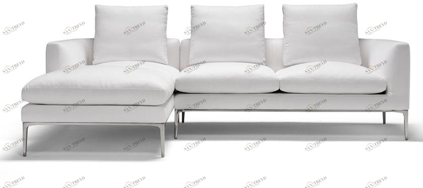 AMURA 3-х местный тканевый диван с шезлонгом Leonard Am024.022+123