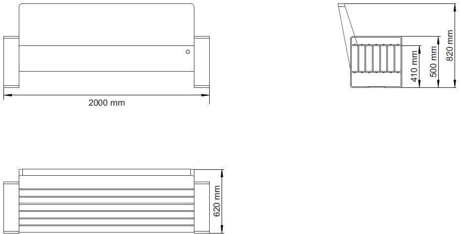 ENCHO ENCHEV - ETE Бетонная скамья со спинкой  159  - Вид №3