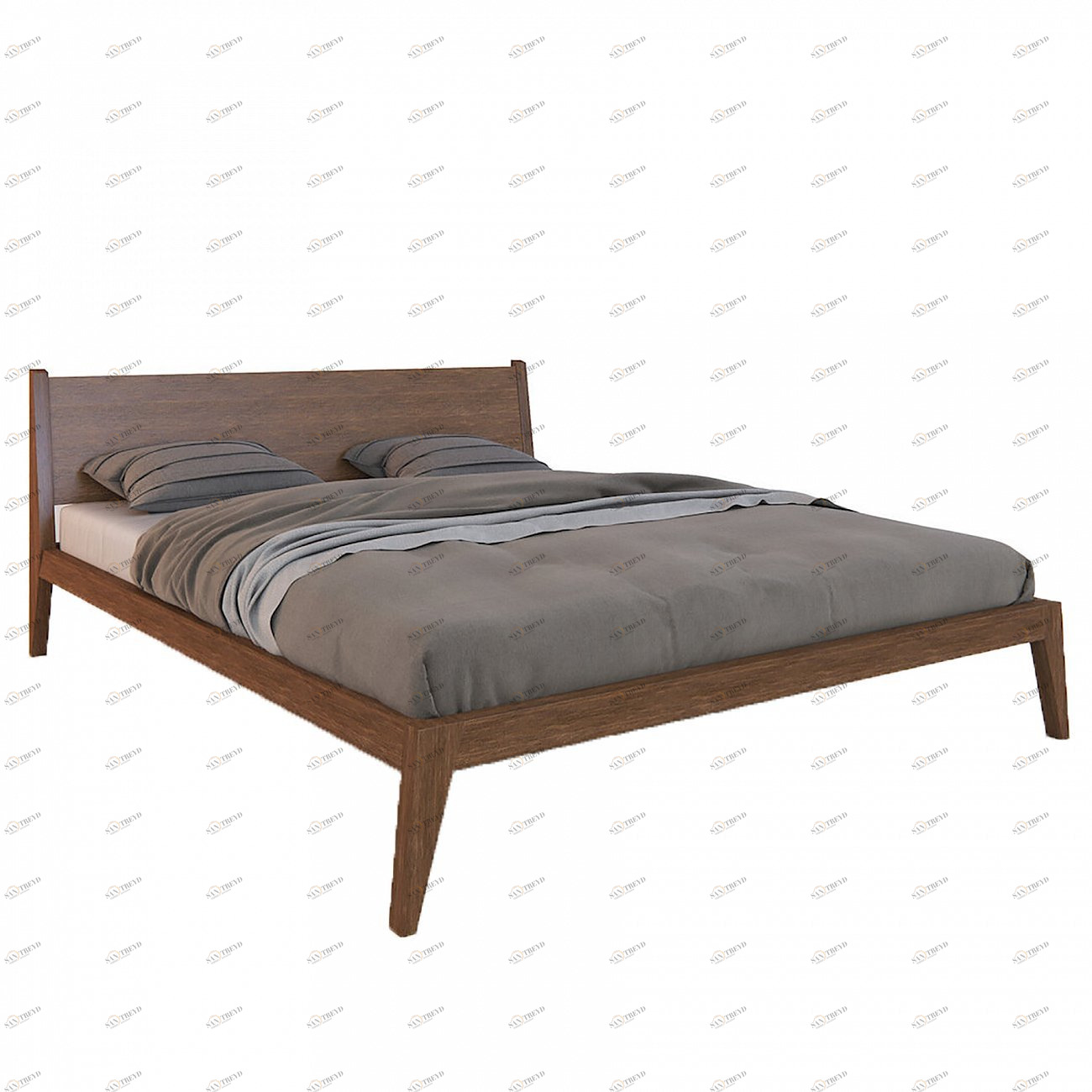Кровать полутораспальная 140x200 коричневая тонировка Fly BRAGIN DESIGN ДИЗАЙНЕРСКИЕ 256392 Коричневый 
