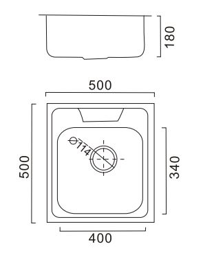 HBD5050 Кухонная мойка , сталь микродекор Haiba  - Вид №2