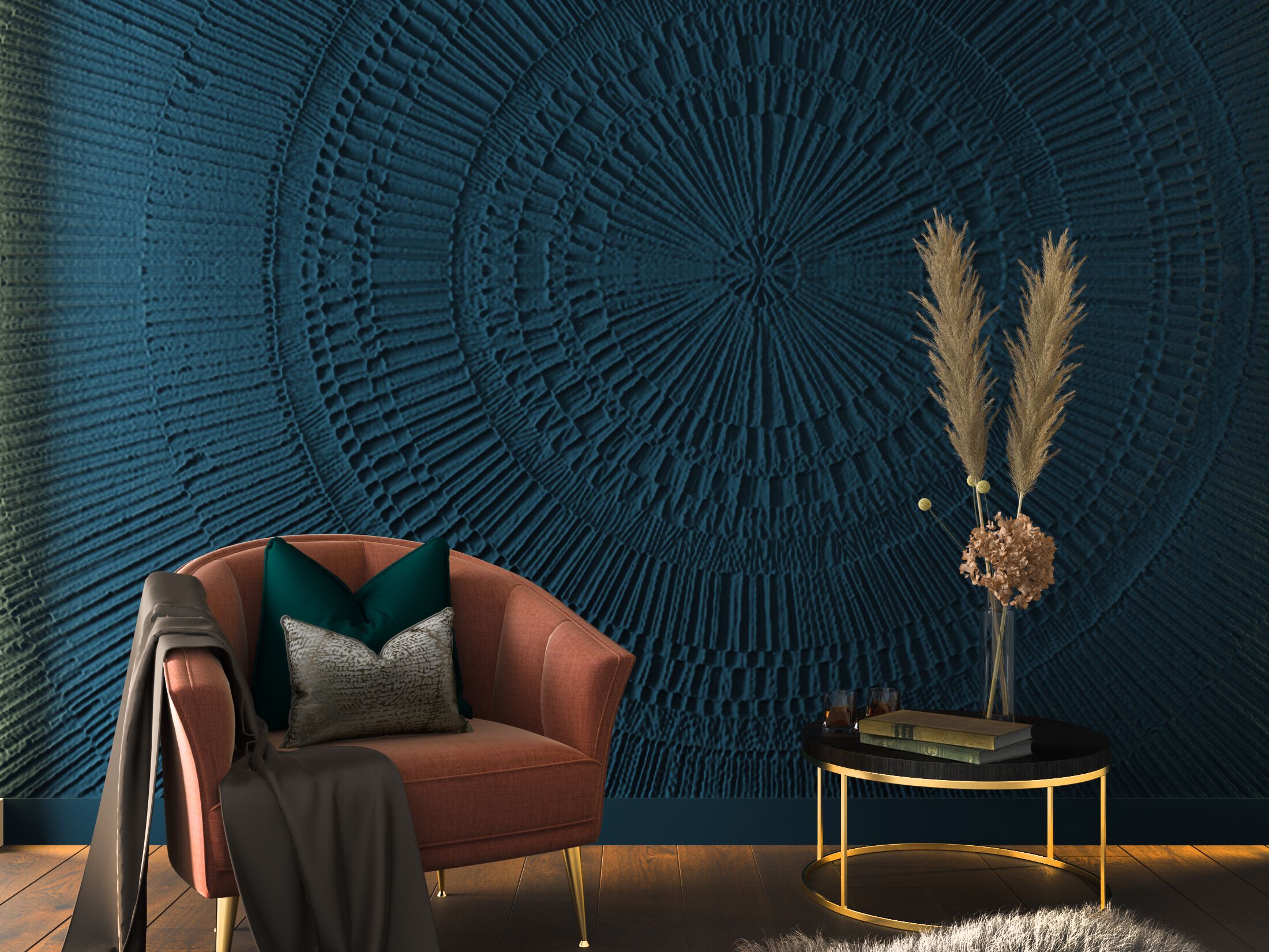 Трехмерная декоративная гипсовая панель WallDeco CLOCK ARCH-00067371