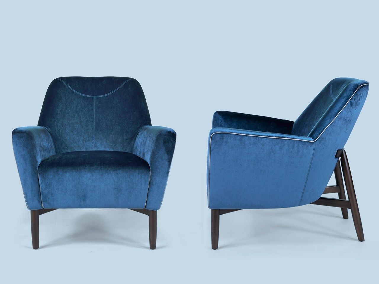 Бархатное кресло с подлокотниками Borzalino EVE PLUS ARCH-00083340 - Вид №2