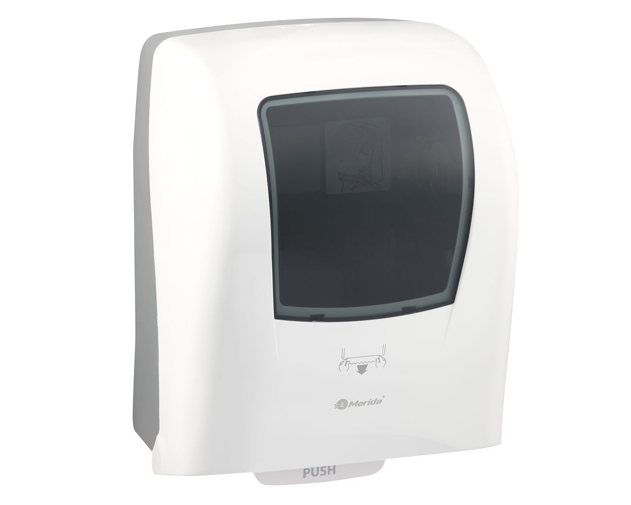 CEB301 ONE AUTOMATIC MAXI механический диспенсер для рулонов бумажных полотенец, АБС-пластик, белый Merida 