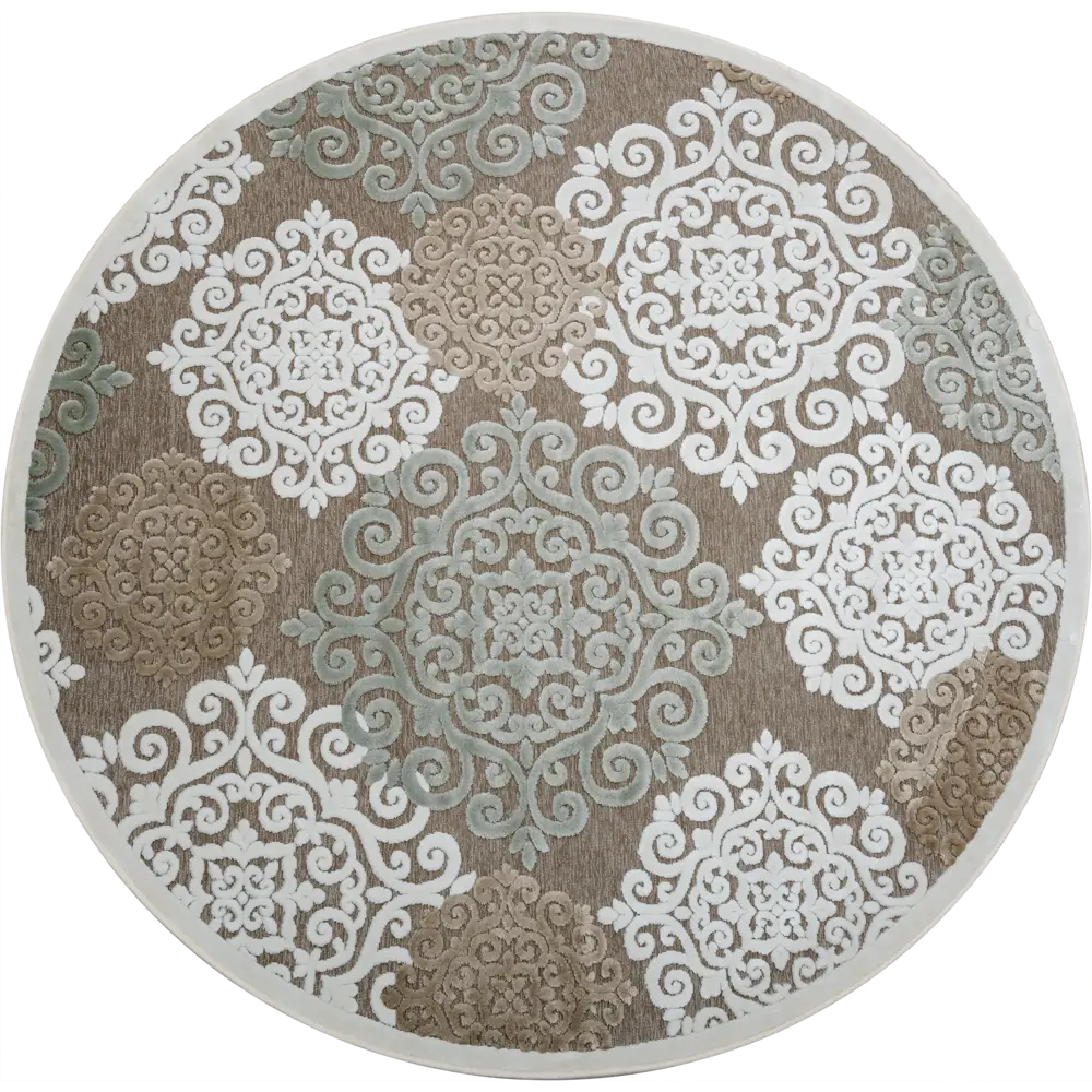 Ковер вискоза Genova 001/655590 ø160 см цвет мультиколор RAGOLLE STLM-2053870