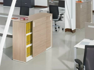 König Neurath Офисный шкаф из дерева с раздвижными дверцами Acta plus