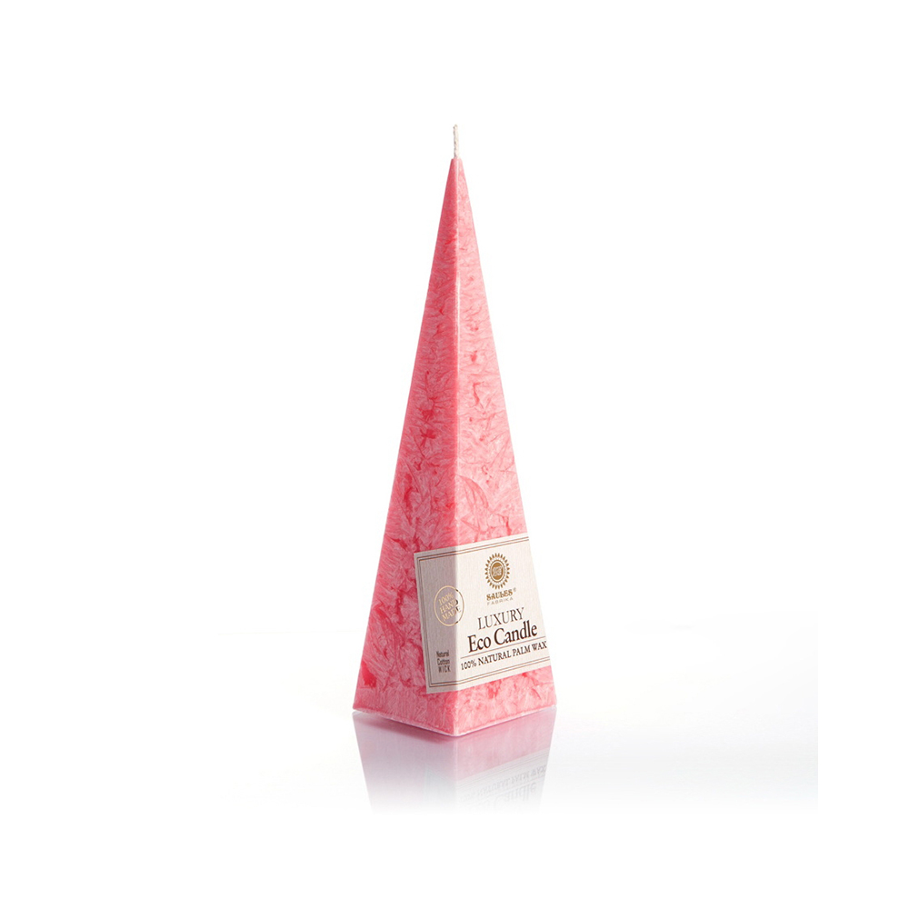 00527 Свеча Пирамида х 15.5 см Розовый SAULES FABRIKA 