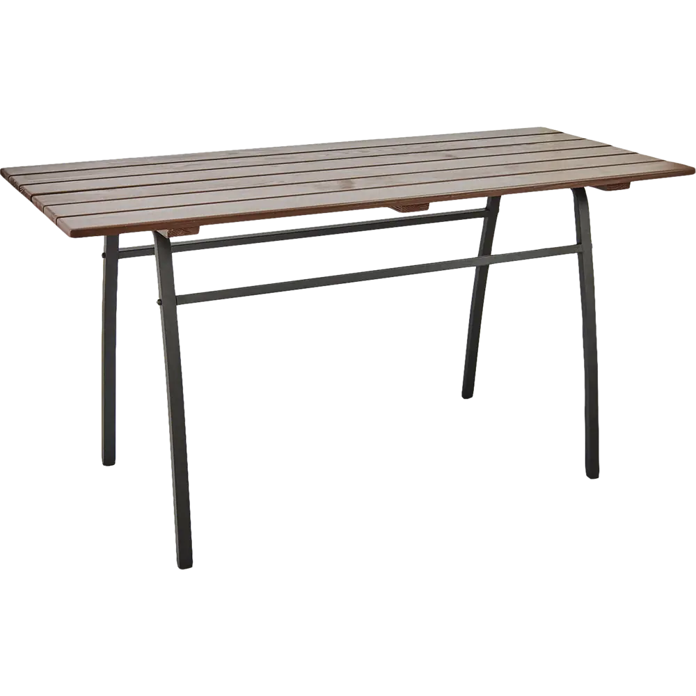 Стол садовый разборный Garden 146x75x60 см металл/дерево каштановый Santreyd STLM-2199281