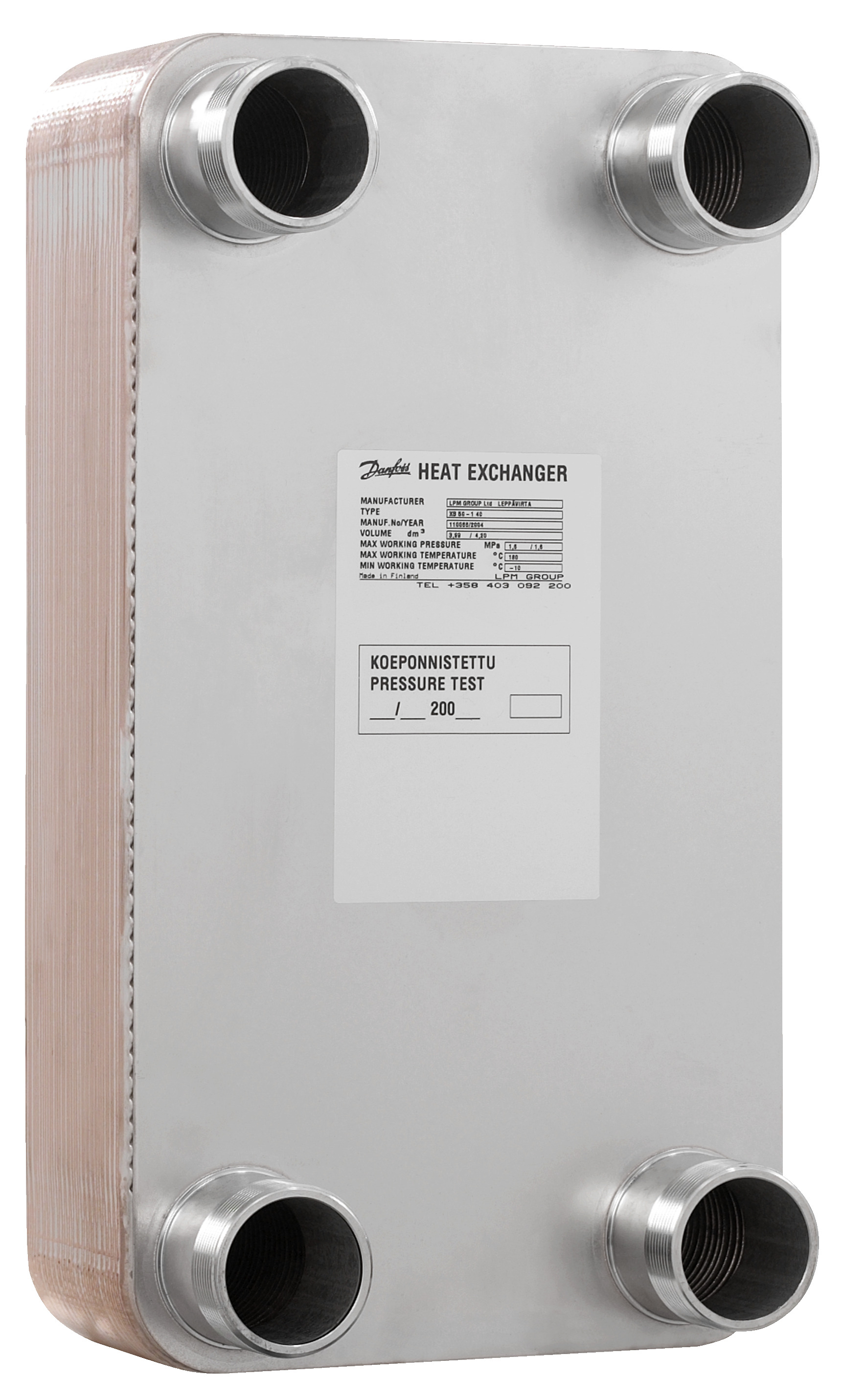 Danfoss Паяный пластинчатый теплообменник серии XB51L XB 51L-1 100 паяный пласт. теплообменник 004B1202  - Вид №12