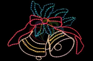 Фигура Колокольчики с бантиком 79x106 см SUPERNW СВЕТОВЫЕ ФИГУРЫ 217531 Разноцветный