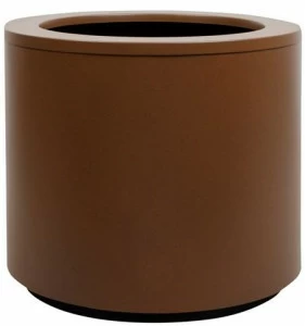 Hobby Flower Низкий круглый горшок из нержавеющей стали с автоматическим поливом Urban