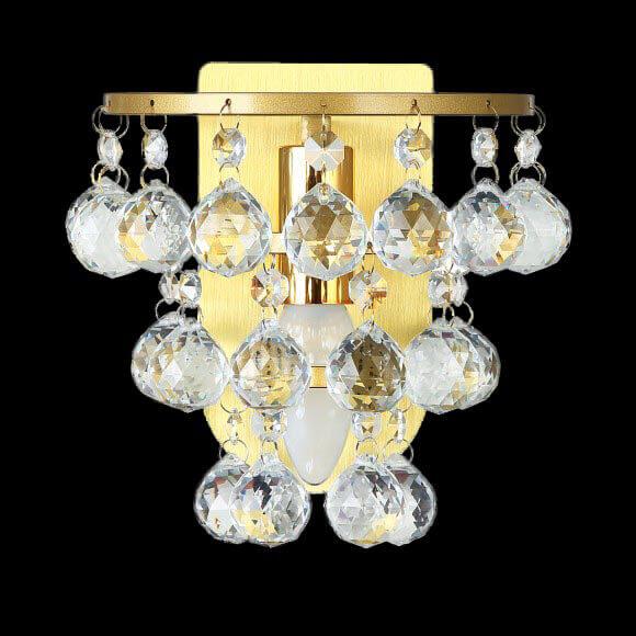 Бра хрустальное золотое "Венеция" 276024901 MW-LIGHT ВЕНЕЦИЯ 00-3929294 Золото;прозрачный - Вид №1