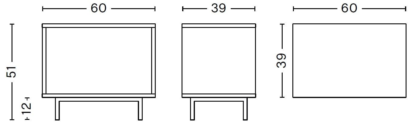 Прямоугольная прикроватная тумбочка из МДФ Hay цветной шкаф ARCH-00074144 - Вид №4