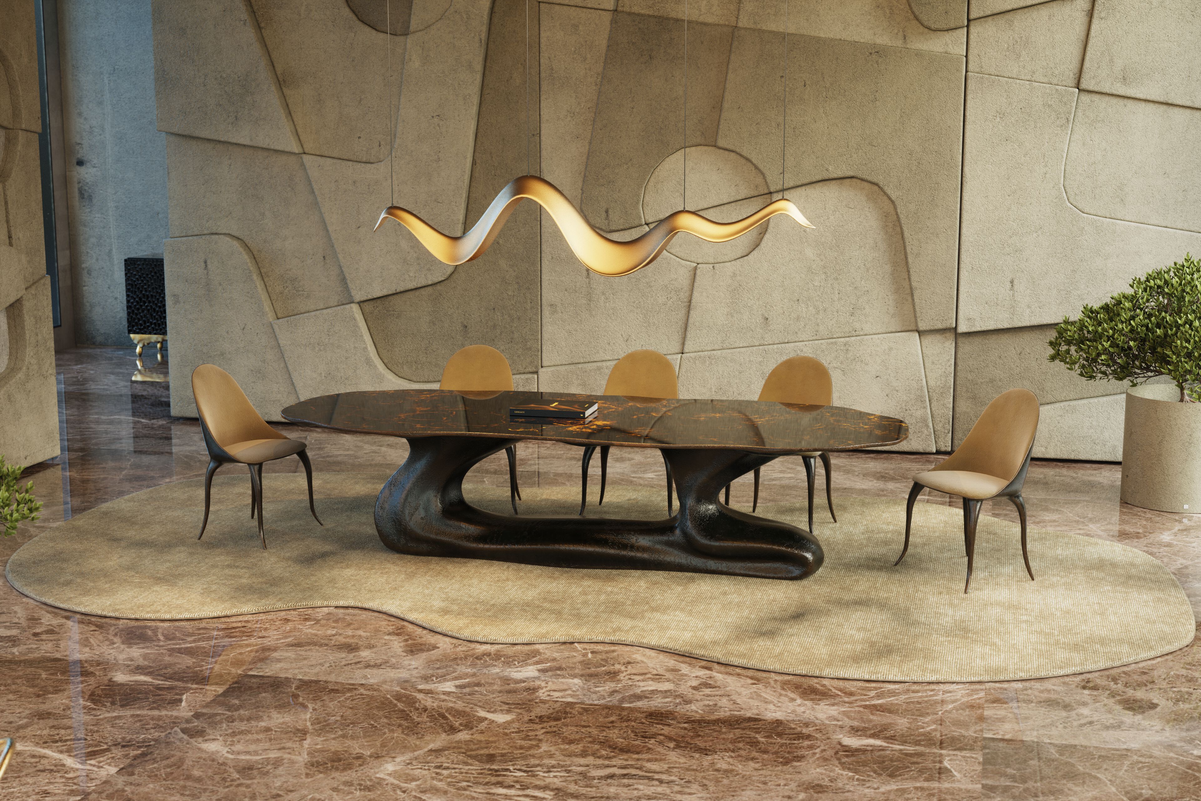 Обеденный стол из дерева и стекловолокна KARPA SIGMA K1102 ARCH-00096509 - Вид №1