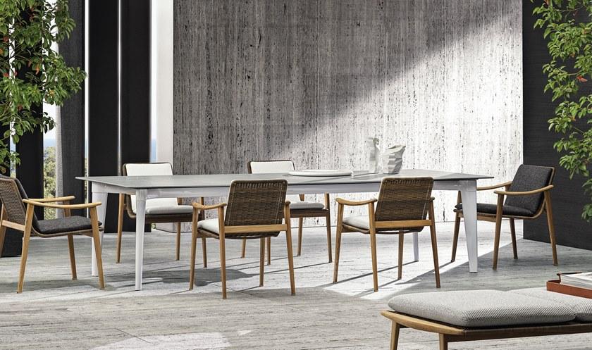 Minotti Прямоугольный садовый стол с керамической столешницей sun-id-1451244 - Вид №2