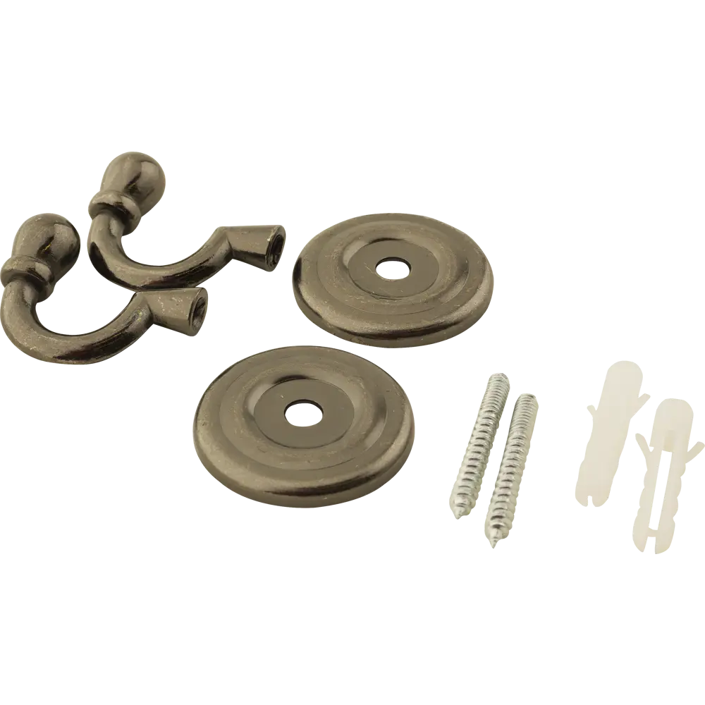 Крючок большой металл цвет чёрный 2 шт ARTTEX STLM-2093360 - Вид №1