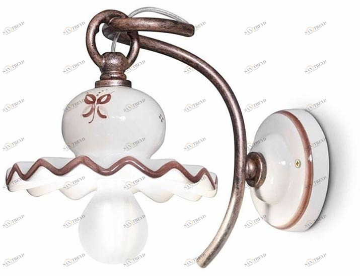 FERROLUCE Настенный керамический светильник с фиксированным кронштейном Roma C400 - c401