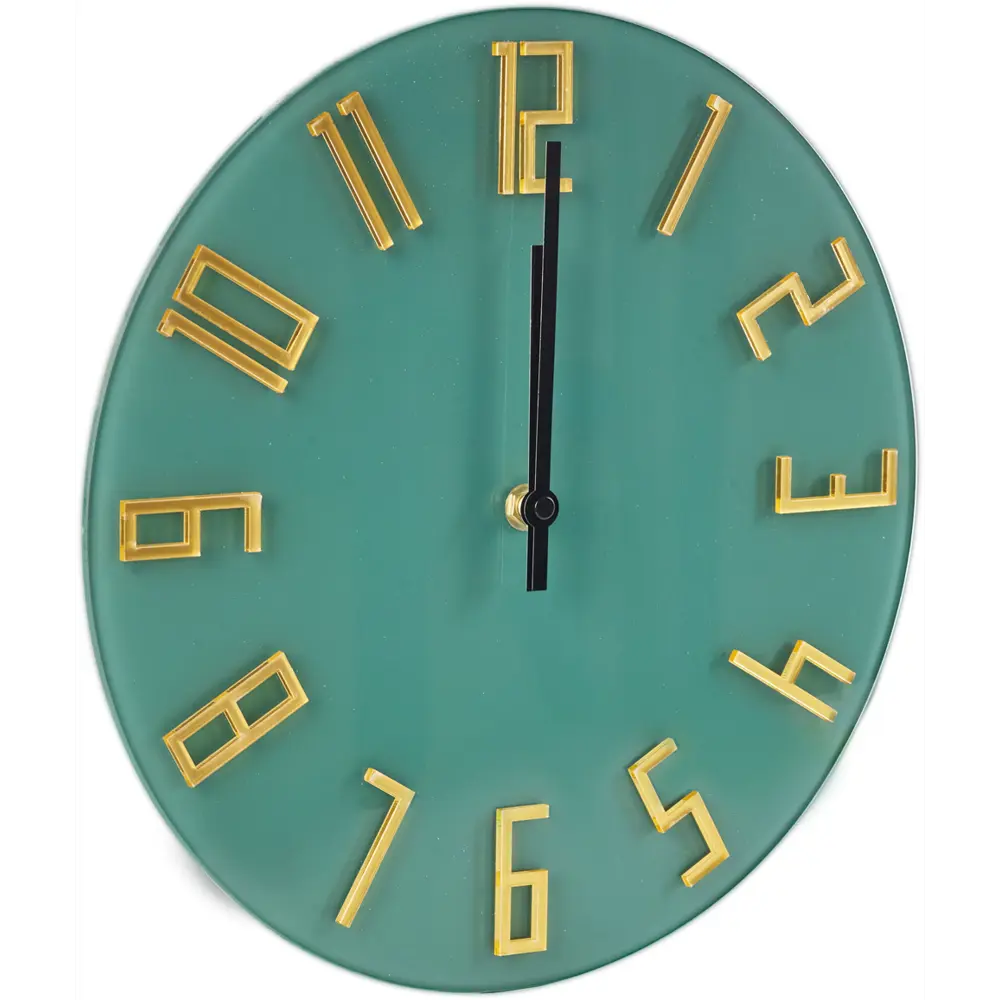 Часы настенные круглые стекло цвет зеленый бесшумные ø30 см Santreyd STLM-2196075 - Вид №1