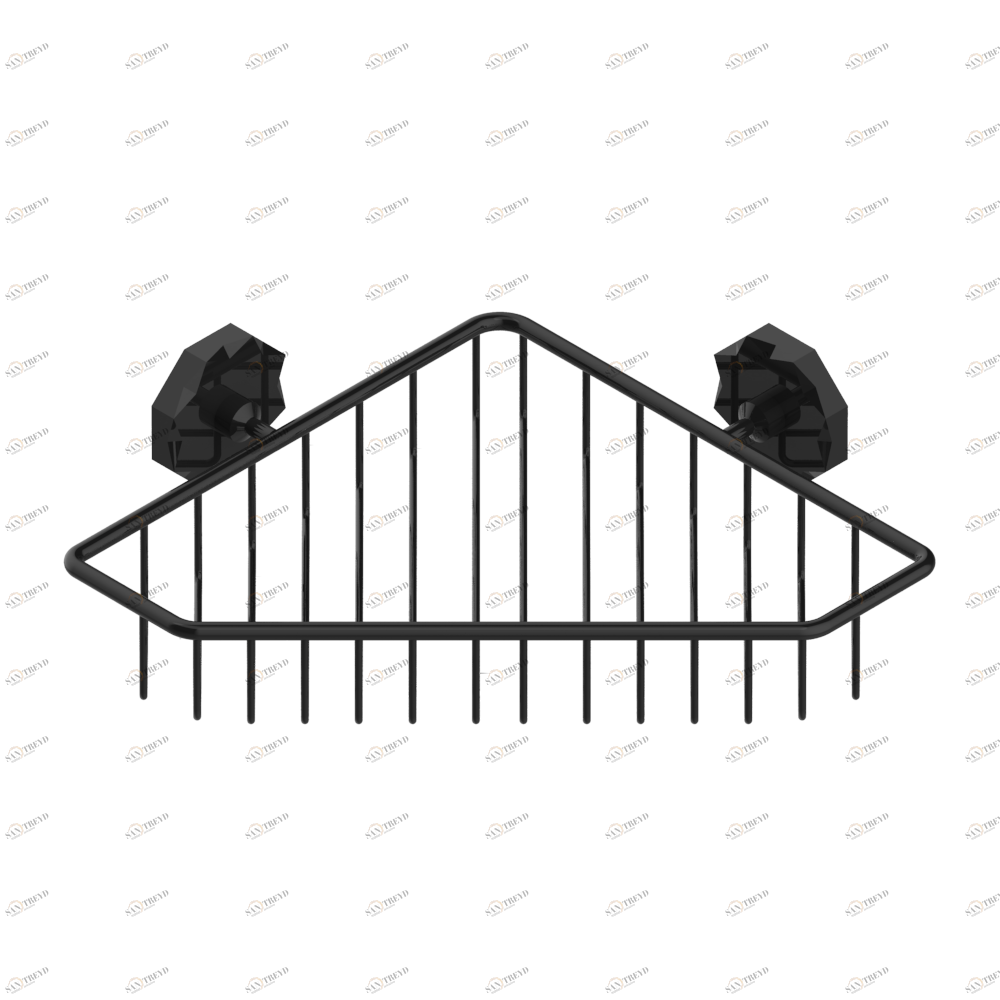 U2P-3623 Мыльница-сетка большая угловая с фланцами 200 x 200 мм Thg-paris Nihal porcelaine noire Покрытие PVD бронза U2P-3623 CAT.F