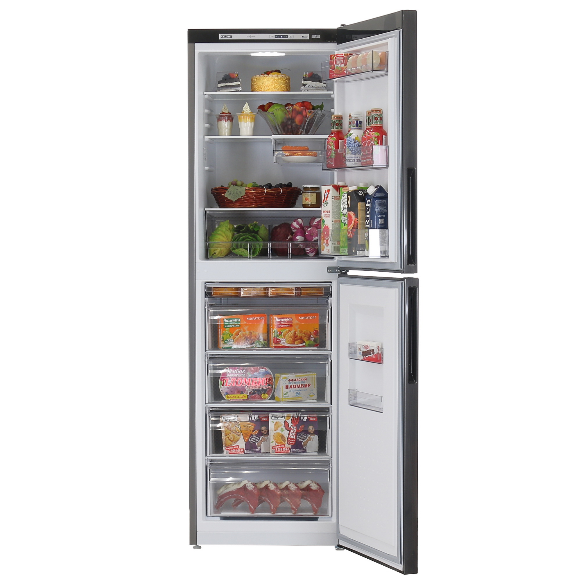 9066626 Холодильник с морозильником   ATLANT ХМ-4623-151 черный STDN-0139375 - Вид №5