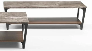 Marelli Низкий прямоугольный журнальный столик из мрамора Tab