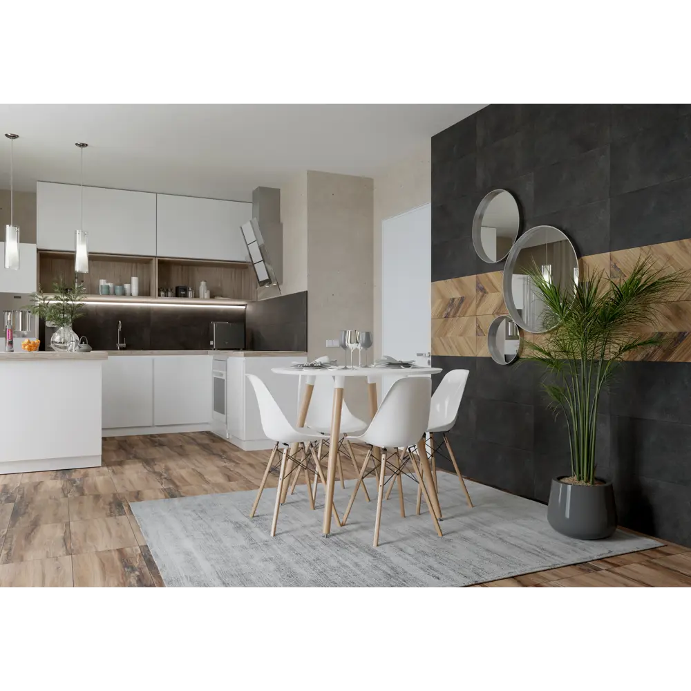 Керамин Студио: Настенная плитка графит 60×30 см для стильного интерьера 88923933 STLM-1348199 - Вид №4