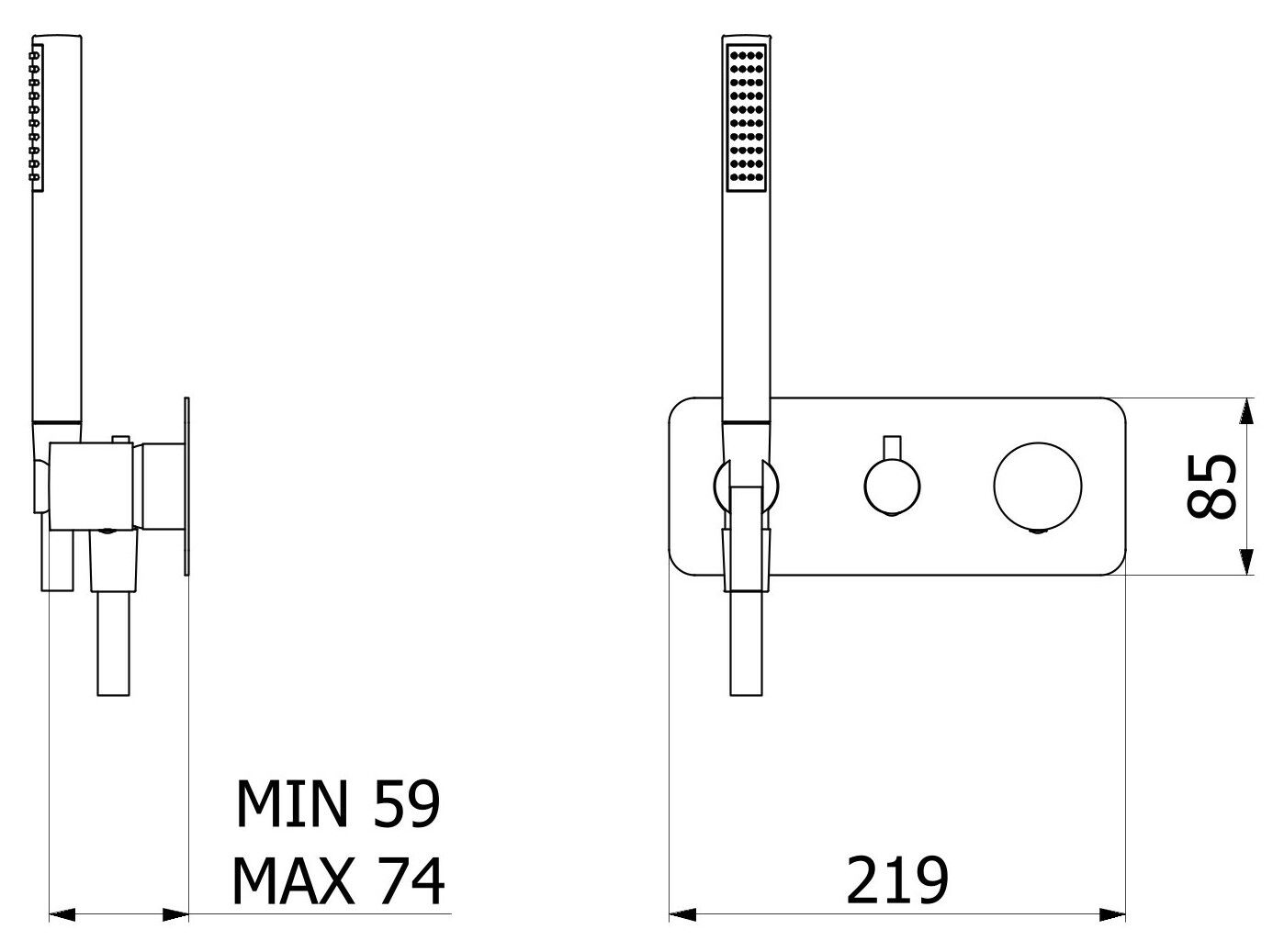 Однорычажный встраиваемый смеситель для душа с ручным душем IB Brera ARCH-00097101 - Вид №13