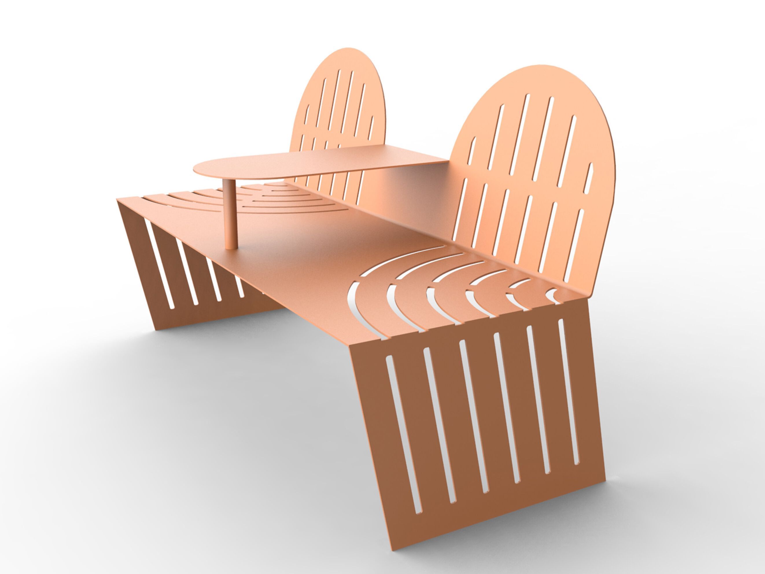 Стальная скамья со спинкой CITYSì KEY WEST ARCH-00116237 - Вид №1