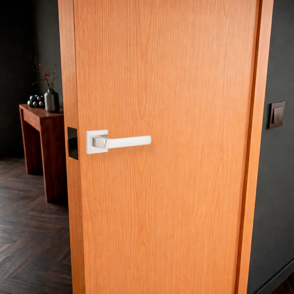 Дверная ручка на розетке Armex H-30169-A без запирания цвет никель STLM-2174256 - Вид №6