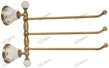 Полотенцедержатель тройной поворотный MIGLIORE Provance Ml.PRO-60.554.BR, цвет бронза 