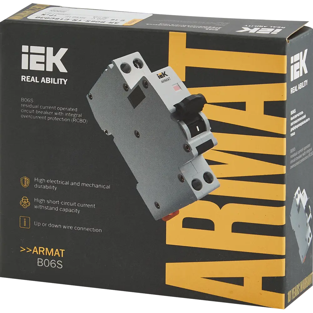 Дифференциальный автомат IEK Armat B06S - защита от токов утечки и перегрузок 87762184 STLM-1116956 - Вид №5